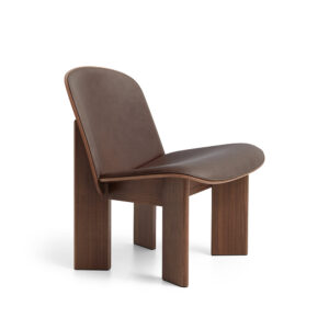 HAY - Chisel Lounge Chair | Valnød | Læder polstring Sense Dark Brown