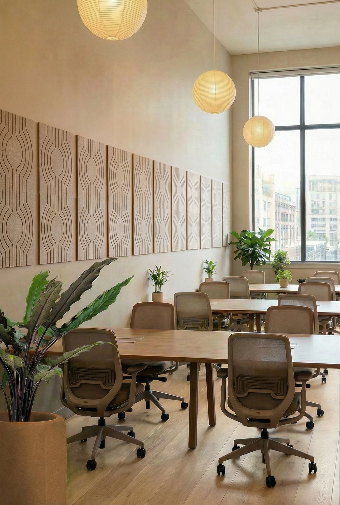 BuzziPlate Maze i Cream på kontor