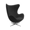Ægget™ loungestol med satinpoleret aluminiumsstel Fritz Hansen Ægget™ loungestol med satinpoleret aluminiumsstel