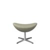 Fritz Hansen Ægget™ fodskammel med satinpoleret aluminiumsstel