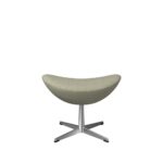 Fritz Hansen Ægget™ fodskammel med satinpoleret aluminiumsstel