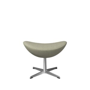 Fritz Hansen Ægget™ fodskammel med satinpoleret aluminiumsstel
