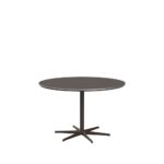 Fritz Hansen Circular bord A825 Ø120 cm i Grå Fenix-laminat med Brown Bronze stel