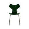 Fritz Hansen Grand Prix™ stol 3130 i Evergreen lakeret finér med brown bronze pulverlakeret stel