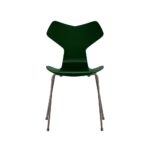 Fritz Hansen Grand Prix™ stol 3130 i Evergreen lakeret finér med brown bronze pulverlakeret stel