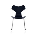 Fritz Hansen Grand Prix™ stol 3130 i Midnight Blue lakeret finér med forkromet stål stel