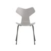 Fritz Hansen Grand Prix™ stol 3130 i Nine Grey farvet ask med warm graphite pulverlakeret stel