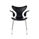 Fritz Hansen Liljen™ armstol 3208 fuldpolstret i sort læder