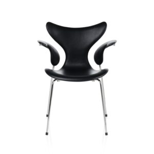 Fritz Hansen Liljen™ armstol 3208 fuldpolstret i sort læder