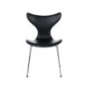 Fritz Hansen Liljen™ stol 3108 fuldpolstret i sort læder