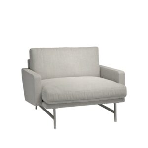 Fritz Hansen Lissoni Sofa™ lænestol PL111 med stel i børstet rustfrit stål