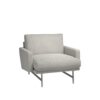 Fritz Hansen Lissoni Sofa™ lænestol PL111S med stel i børstet rustfrit stål
