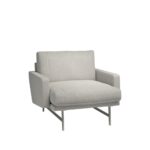 Fritz Hansen Lissoni Sofa™ lænestol PL111S med stel i børstet rustfrit stål