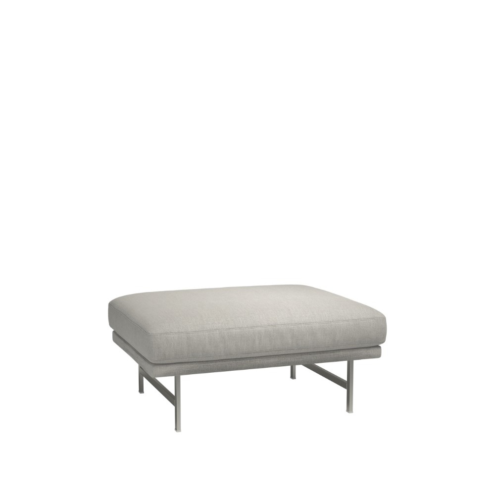 Fritz Hansen Lissoni Sofa™ puf PL110 med stel i børstet rustfrit stål