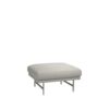Fritz Hansen Lissoni Sofa™ puf PL110S med stel i børstet rustfrit stål