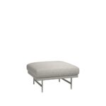 Fritz Hansen Lissoni Sofa™ puf PL110S med stel i børstet rustfrit stål