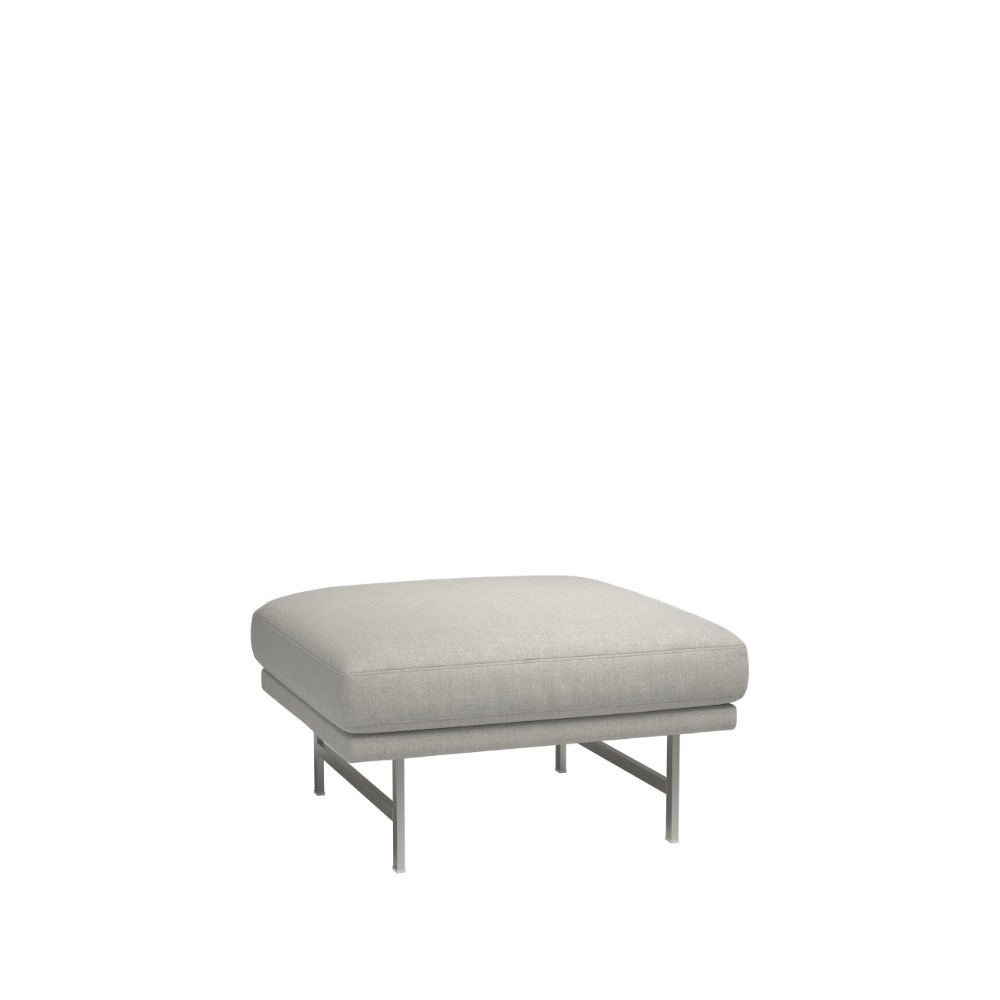 Fritz Hansen Lissoni Sofa™ puf PL110S med stel i børstet rustfrit stål