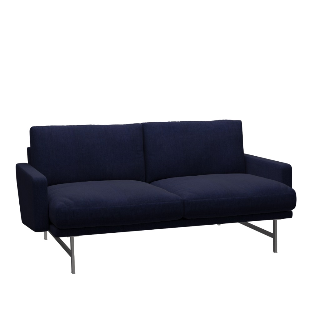 Lissoni Sofa™ PL112S 2-personers sofa med stel i børstet rustfrit stål Fritz Hansen Lissoni Sofa™ PL112S 2-personers sofa med stel i børstet rustfrit stål