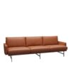 Lissoni Sofa™ PL113S 3-personers sofa med stel i børstet rustfrit stål Fritz Hansen Lissoni Sofa™ PL113S 3-personers sofa med stel i børstet rustfrit stål