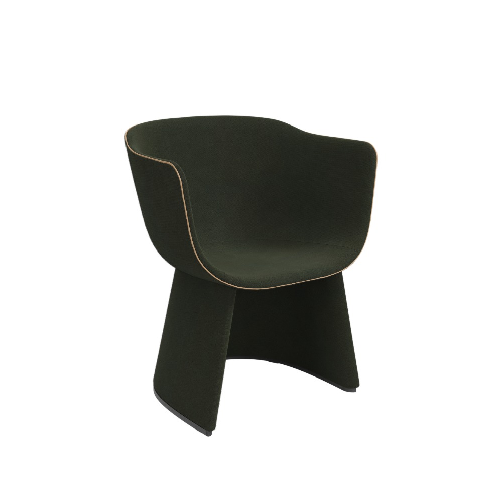 Fritz Hansen Monolit™ lænestol CM231 med keder i håndsyet læder