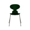 Fritz Hansen Myren™ stol 3101 i Evergreen lakeret finér med brown bronze pulverlakeret stel