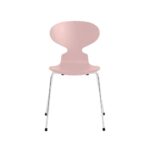 Fritz Hansen Myren™ stol 3101 i Pale Rose farvet ask med forkromet stål stel