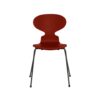 Fritz Hansen Myren™ stol 3101 i Venetian Red lakeret finér med warm graphite pulverlakeret stel