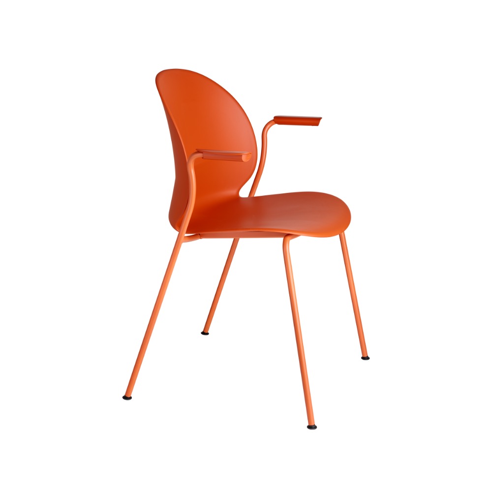 N02™ Recycle N02-11 i mørk orange med stel i pulverlakeret stål i samme farve