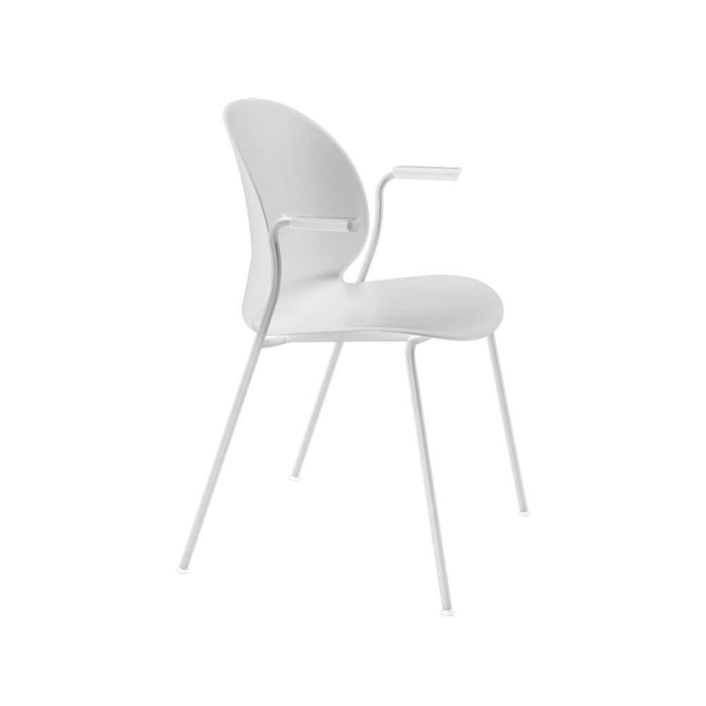 N02™ Recycle N02-11 i off-white med stel i pulverlakeret stål i samme farve