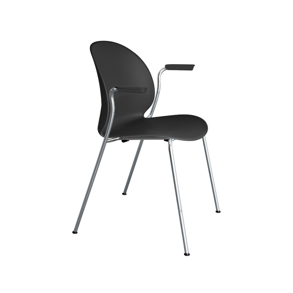 N02™ Recycle N02-11 i sort med stel i forkromet stål