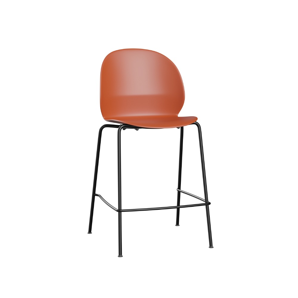 N02™ Recycle N02-40 i mørk orange med stel i sort pulverlakeret stål