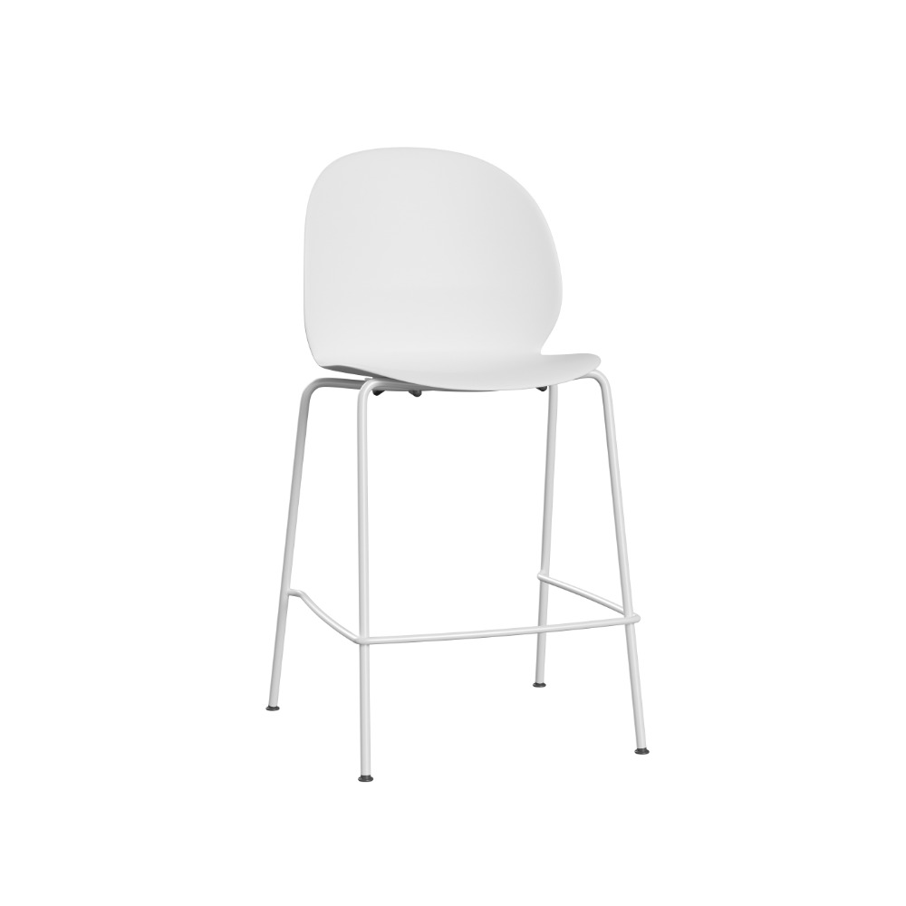 N02™ Recycle N02-40 i off-white med stel i pulverlakeret stål i samme farve