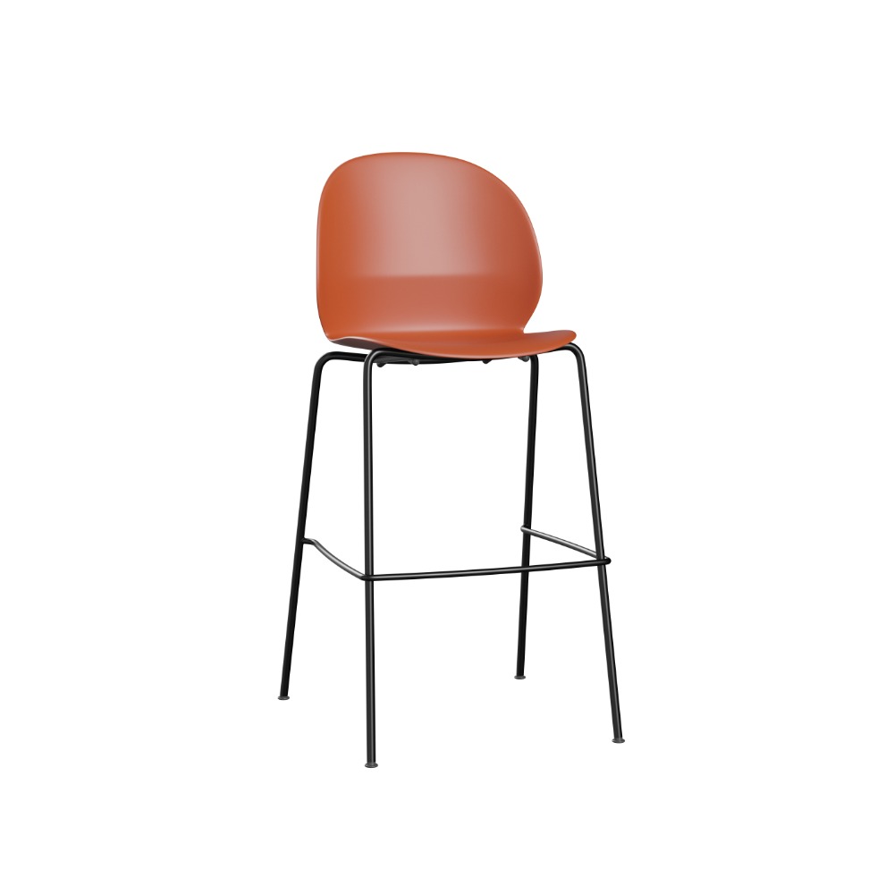 N02™ Recycle N02-50 i mørk orange med stel i sort pulverlakeret stål N02™ Recycle N02-50 i mørk orange med stel i sort pulverlakeret stål