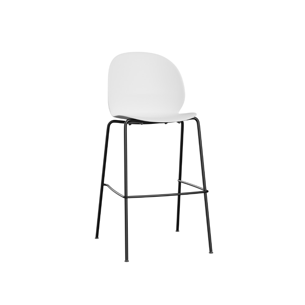 N02™ Recycle N02-50 i off-white med stel i sort pulverlakeret stål N02™ Recycle N02-50 i off-white med stel i sort pulverlakeret stål