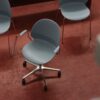 N02™ Recycle stole med meder, drejearmstol og ben i lyseblå N02™ Recycle stole med meder, drejearmstol og ben i lyseblå