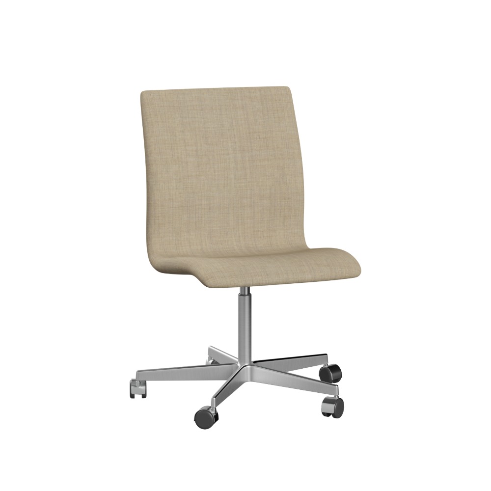 Fritz Hansen Oxford™ 3171W stol med stel i børstet aluminium