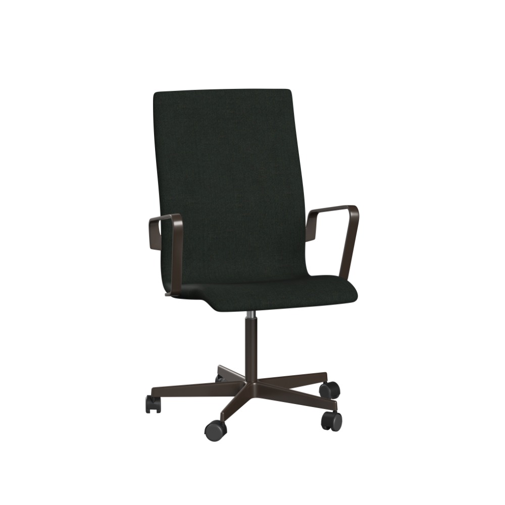 Fritz Hansen Oxford™ 3273W stol med stel i Brown Bronze
