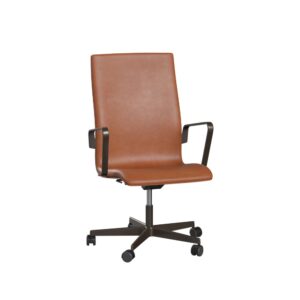Fritz Hansen Oxford™ 3293W stol med stel i Brown Bronze