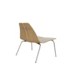 Fritz Hansen PK23™ forsidepolstret i klarlakeret eg med stel i børstet stål