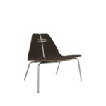 Fritz Hansen PK23™ forsidepolstret i klarlakeret valnød med stel i børstet stål