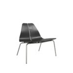 Fritz Hansen PK23™ i sortfarvet ask med stel i børstet stål