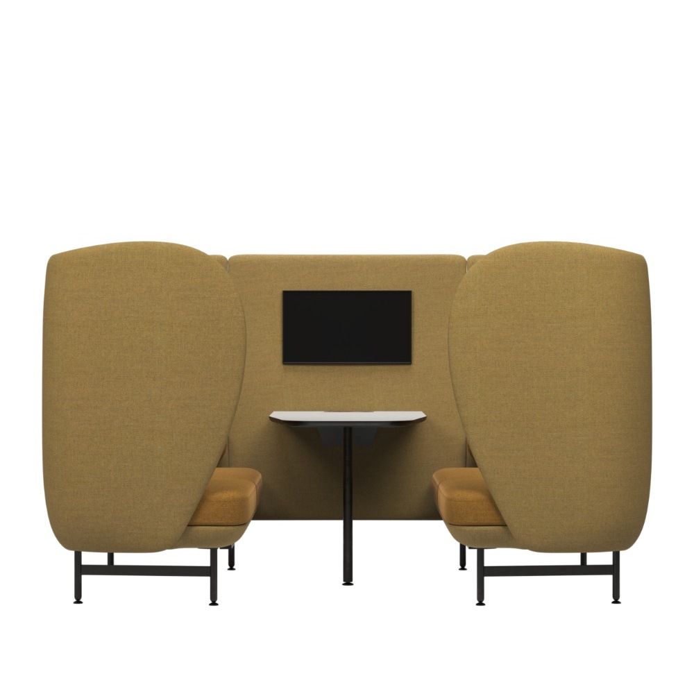 Fritz Hansen Plenum™ Cabin JH1004 med bord JH72 og skærmbeslag