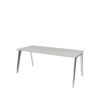 Fritz Hansen Pluralis™ bord KS431 80x180 cm i hvid laminat med poleret aluminiumsstel