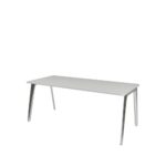 Fritz Hansen Pluralis™ bord KS431 80x180 cm i hvid laminat med poleret aluminiumsstel