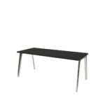 Fritz Hansen Pluralis™ bord KS431 80x180 cm i Lava Grey laminat med poleret aluminiumsstel