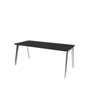 Fritz Hansen Pluralis™ bord KS431 80x180 cm i Lava Grey laminat med poleret aluminiumsstel