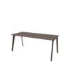 Fritz Hansen Pluralis™ bord KS431 80x180 cm i Mauve Brown linoleum med Brown Bronze stel