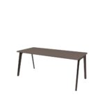 Fritz Hansen Pluralis™ bord KS431 80x180 cm i Mauve Brown linoleum med Brown Bronze stel