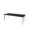 Fritz Hansen Pluralis™ bord KS433 100x220 cm i Lava Grey laminat med poleret aluminiumsstel