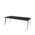 Fritz Hansen Pluralis™ bord KS433 100x220 cm i Lava Grey laminat med poleret aluminiumsstel